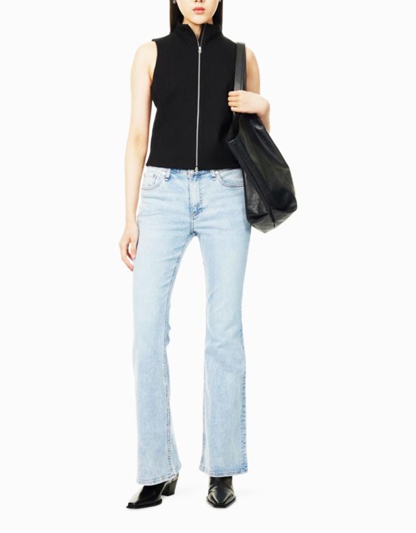 CHW01357 Dahlia Mid-Rise leveälahkeiset Stretch-farkut