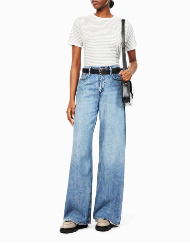 CHV01371 Fjervægt Sofie bredben højhus denim-blend jeans