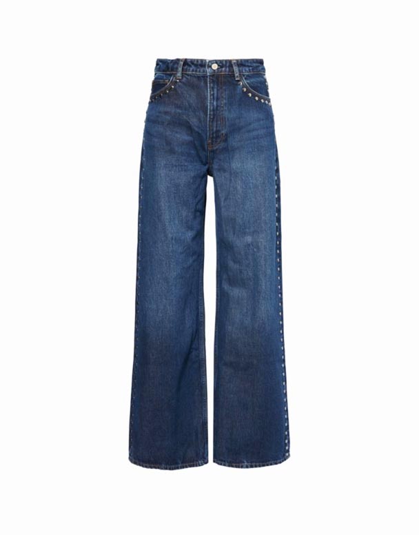 CHW01375 amajean e-denim anezinhlaka eziphakeme ezinemilenze ebanzi