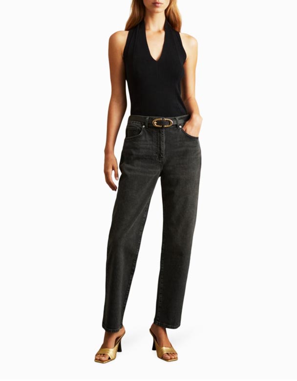 CHV01386 Selin straight-leg mid-rise stretch denim-blend jeans