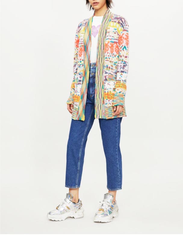 CHW01412 Doppellagige Jeans mit hohem Bund