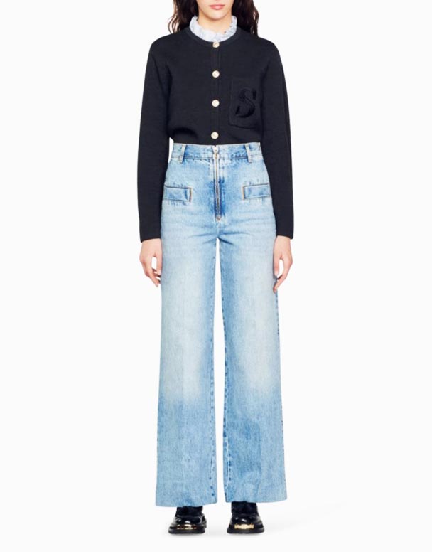 CHV01417 Oslo yüksək boylu və geniş ayaqlı Jeans