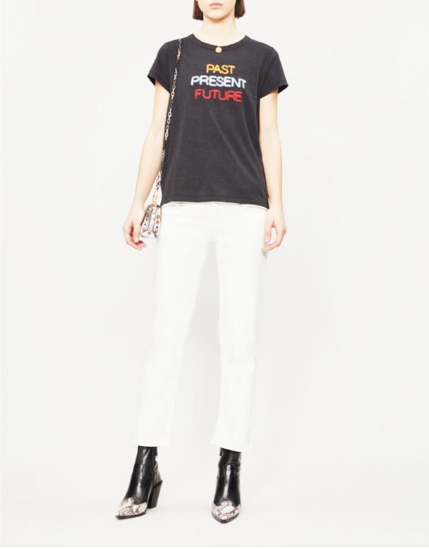 CHW01528 Jean skinny taille haute à ourlet brut Ava