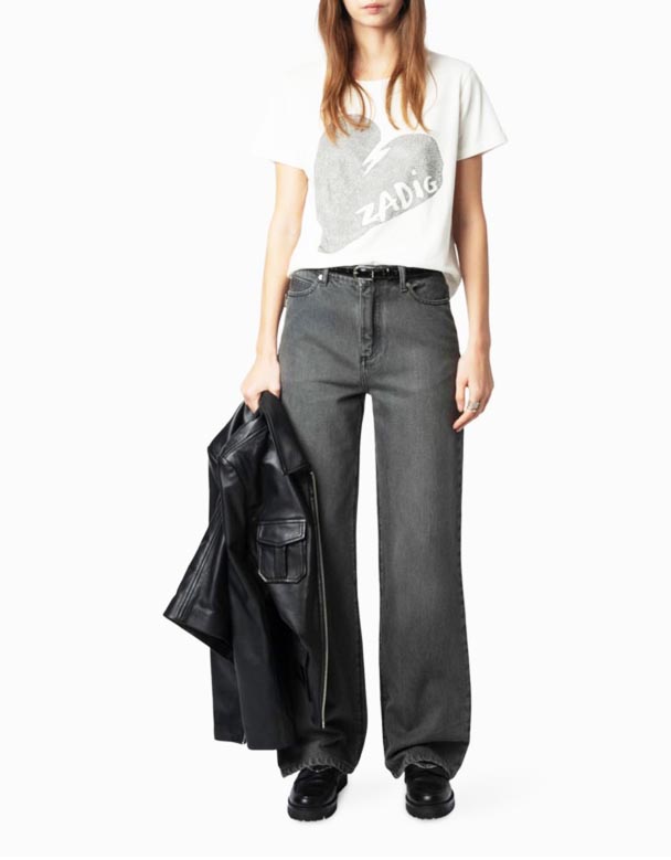 CHW01529 Jean Taille Mi-Haute Elio Coupe Droite